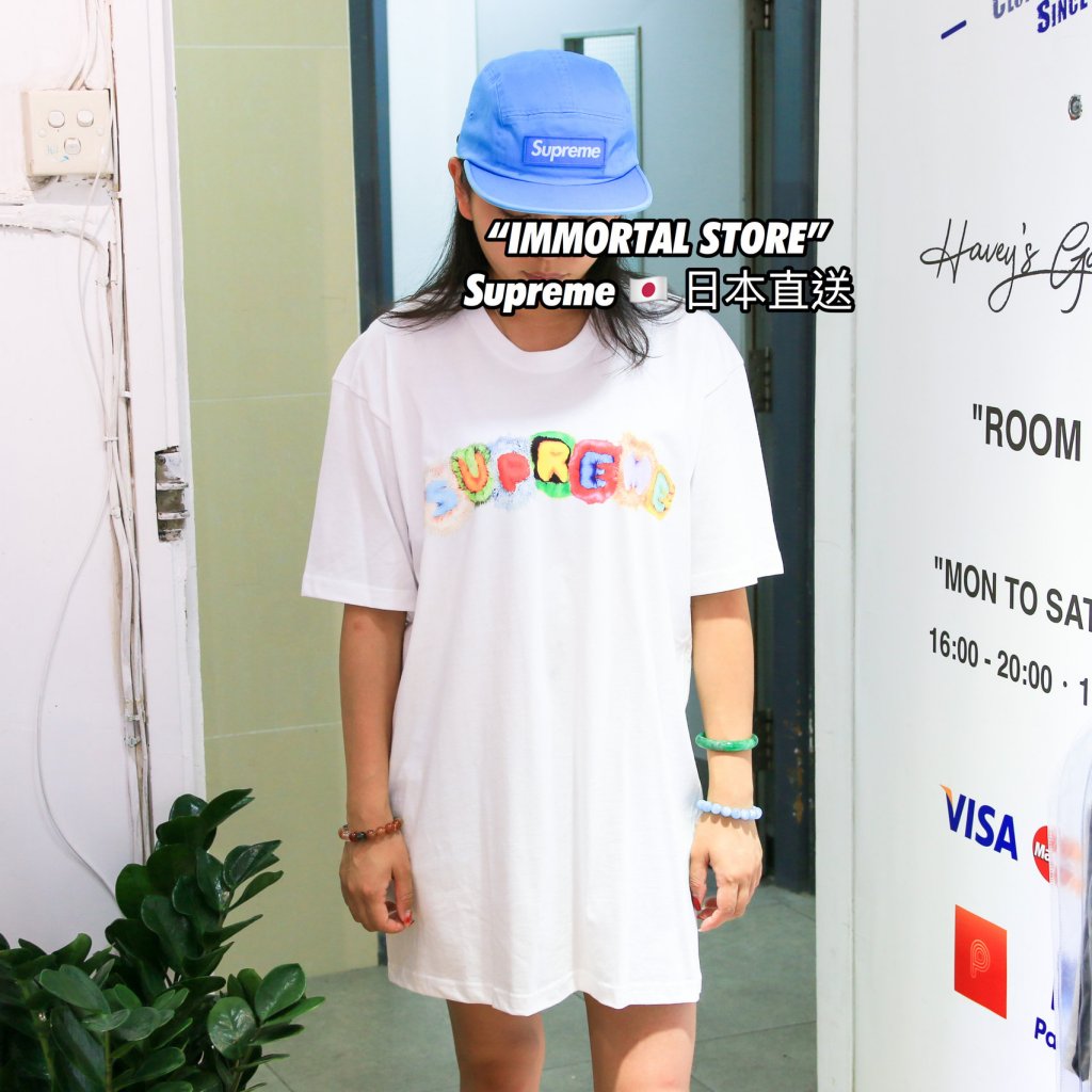 supreme pillows tee white