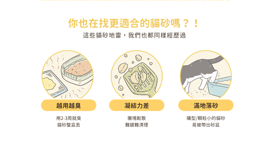 貓砂地雷,我們都踩過,但汪喵豆腐砂不再有這些地雷!