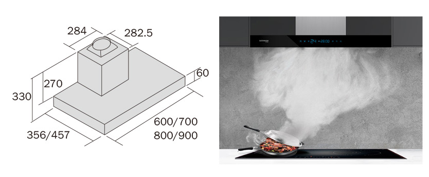 【已停產】German Pool 德國寶 RDC-7356 70厘米 煙囪式抽油煙機