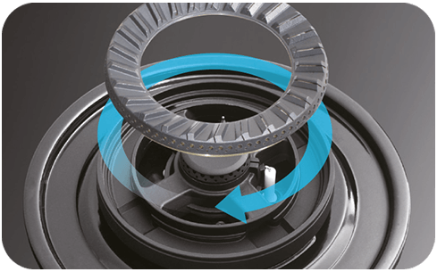 【已停產】German Pool 德國寶 GP12-2-TG-BG 75厘米 嵌入式雙頭煤氣煮食爐 (黑色)