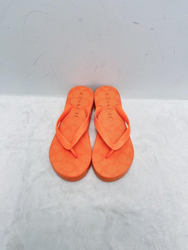 Coach Lynn Flip Flop Orange C Logo 陳記美加代購