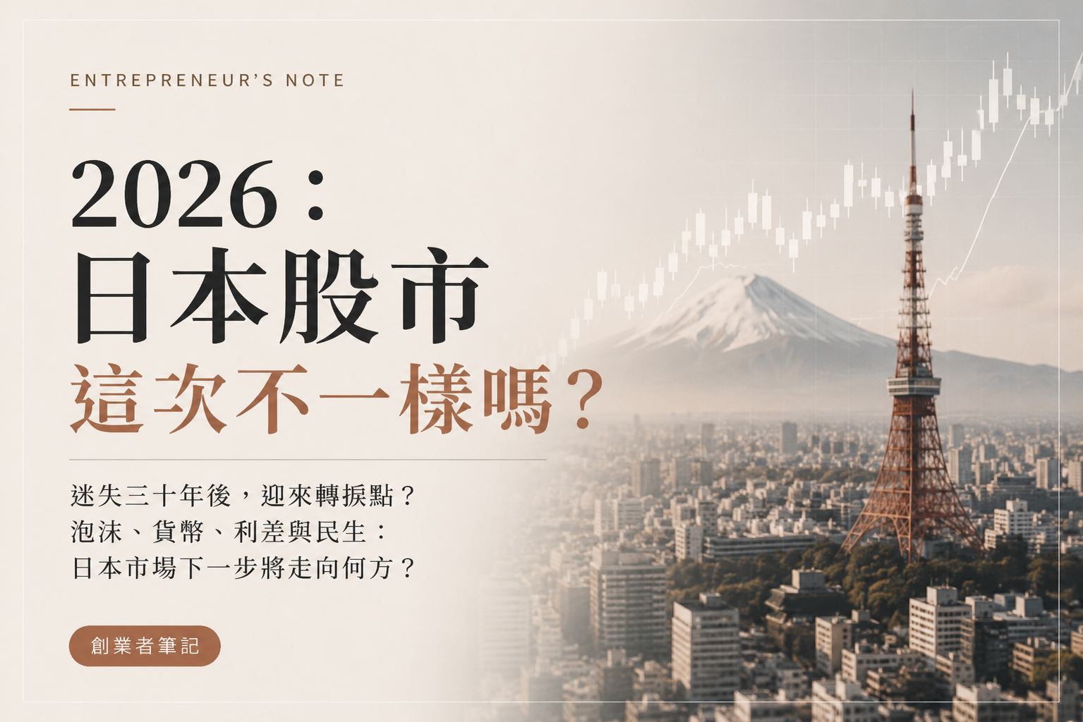 這次不一樣嗎？日本股市突破歷史新高後，泡沫還是新時代？