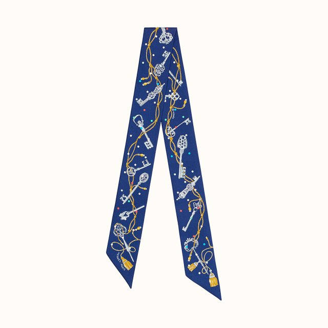 HERMES エルメス ツイリー LES CLES A POIS 063871S エルメス / HERMES ツイリー Les Cles a Pois ピンク 063871S