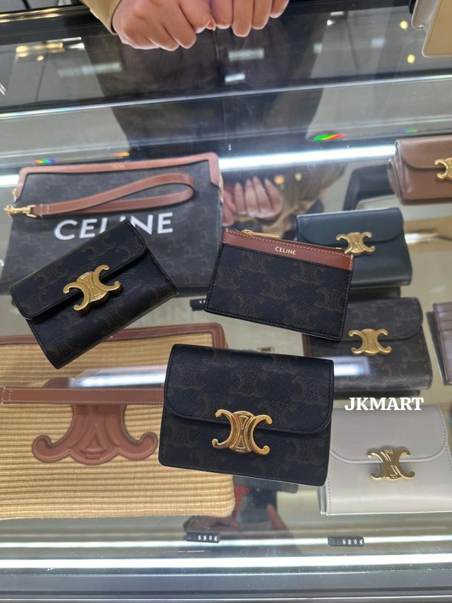 CELINE SMALL DRAWSTRING BAG IN TRIOMPHE CANVAS AND CALFSKIN CELINE SMALL DRAWSTRING BAG IN TRIOMPHE CANVAS AND CALFSKIN