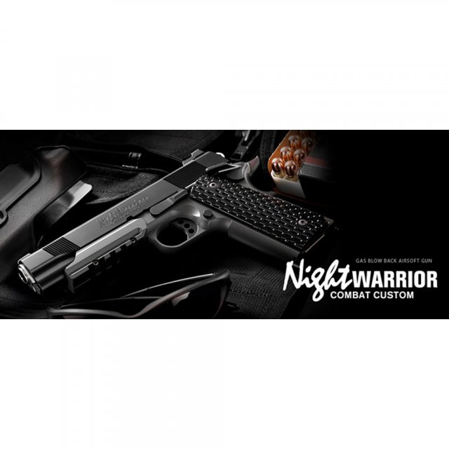 トイガン NIGHT WARRIOR Tokyo Marui Night Warrior 1911 GBB Pistol Black