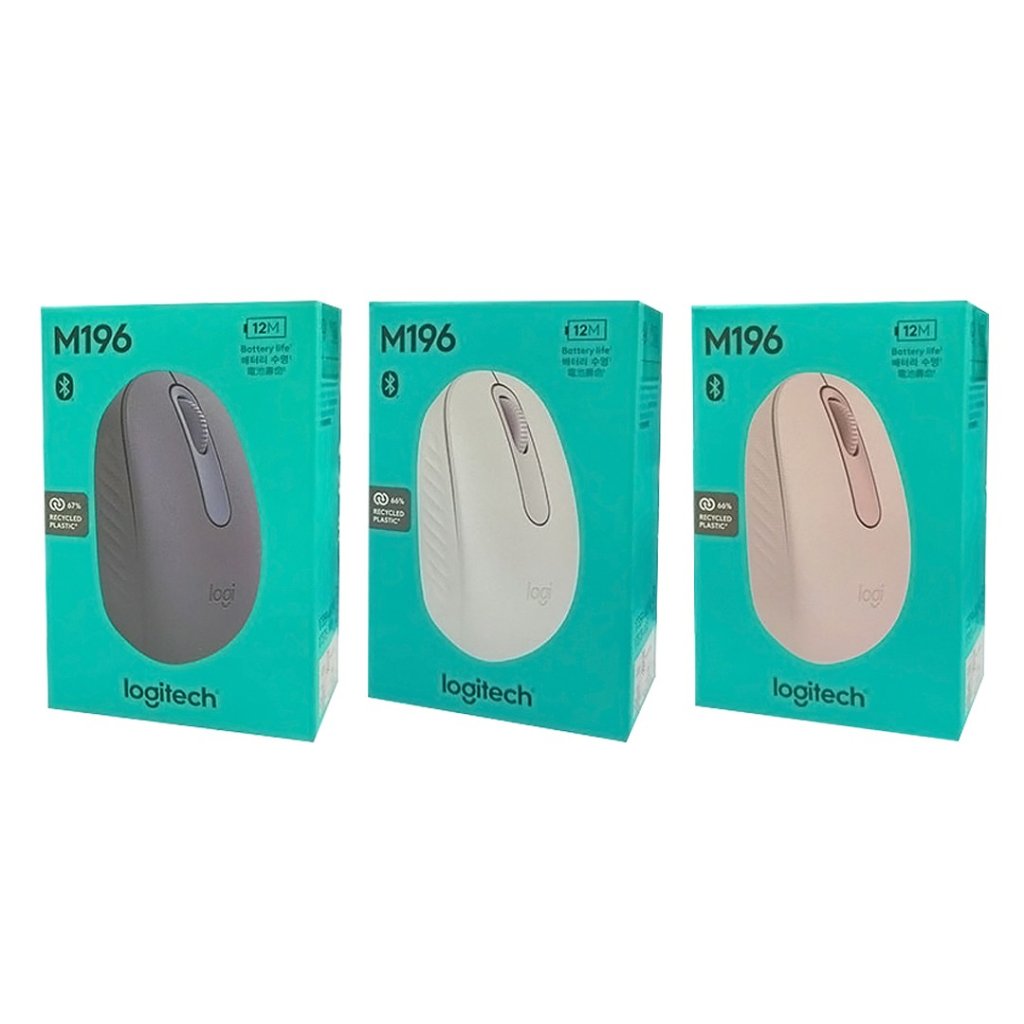 Logitech M196 Bluetooth Mouse 香港行貨 (3 色)