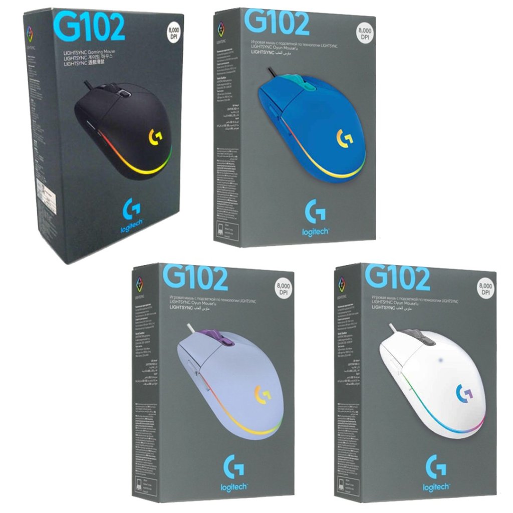 Logitech G102 二代 LIGHTSYNC 有線遊戲滑鼠 (4色)