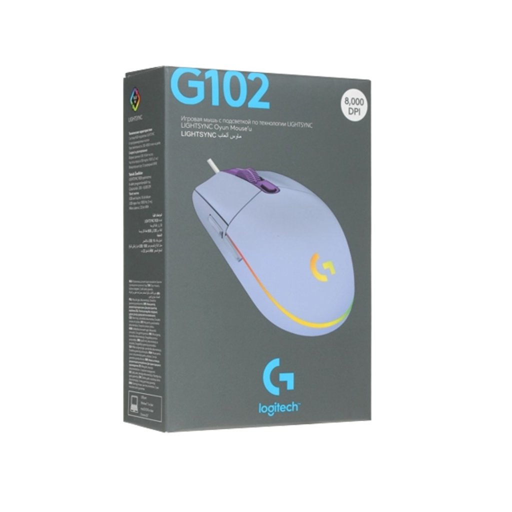 Logitech G102 二代 LIGHTSYNC 有線遊戲滑鼠 (4色)