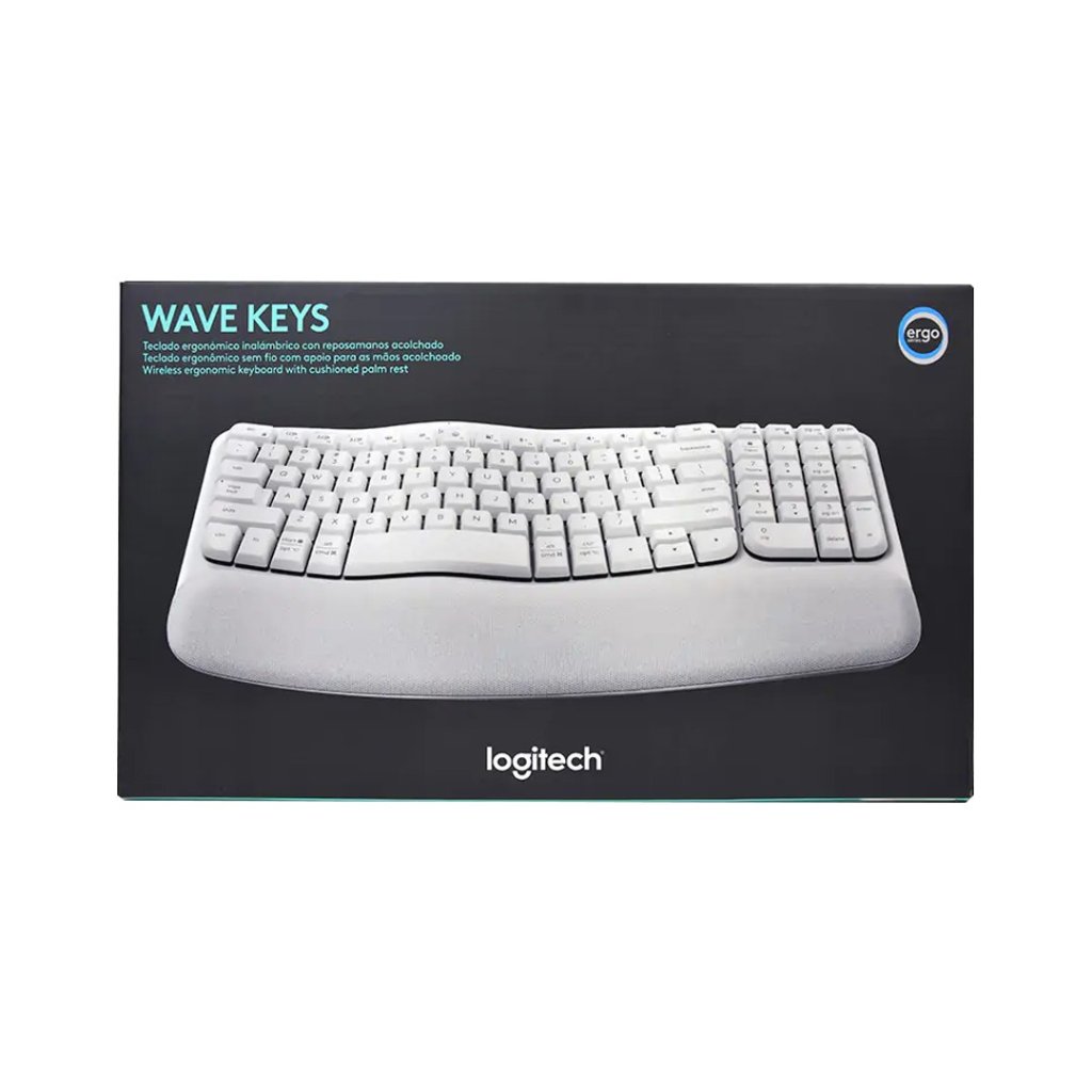 Logitech WAVE KEYS 人體工學鍵盤 (4 色)