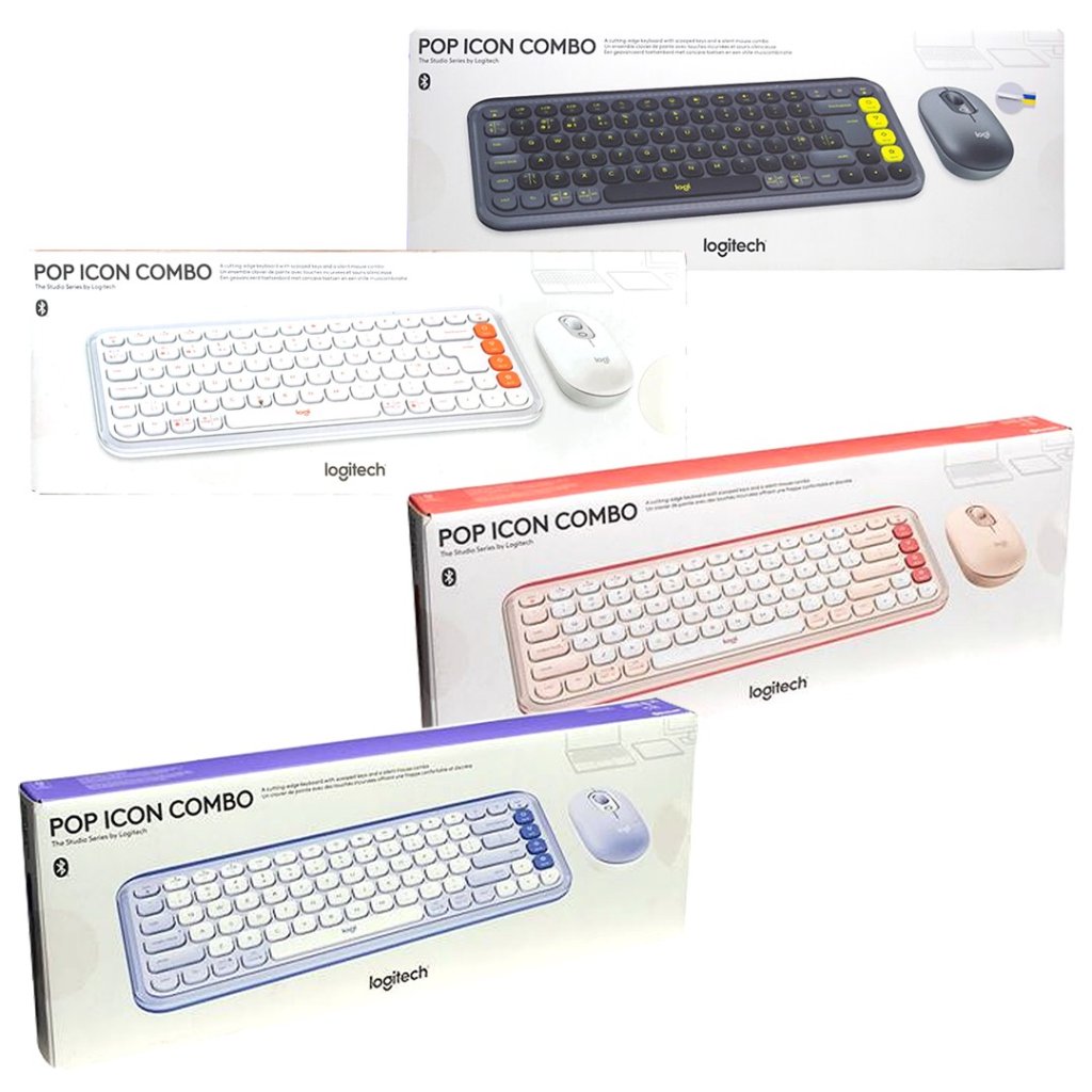 Logitech POP Icon Keyboard Mouse Combo 鍵盤滑鼠套裝 (4 色)