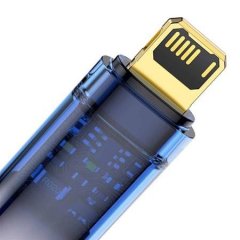 Baseus 探索者系列 智能斷電快充數據線 USB to iP 2.4A 1m 藍色