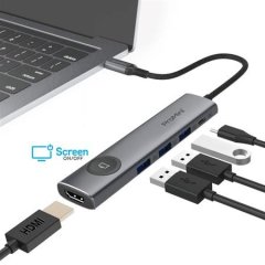 Magic-Pro ProMini CH6T 6-in-1 USB-C 擴展器 香港行貨 銀色
