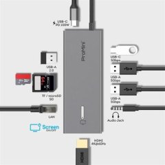 Magic-ProProMini CH10T 10-in-1 USB-C 擴展器 香港行貨 銀色